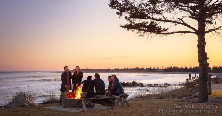 Bonfires at White Point Tourism Nova Scotia Photographer Kevin Fraser